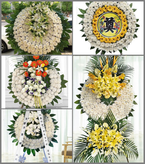 湖北黄石市阳新县白沙镇汪武颈村花圈速递